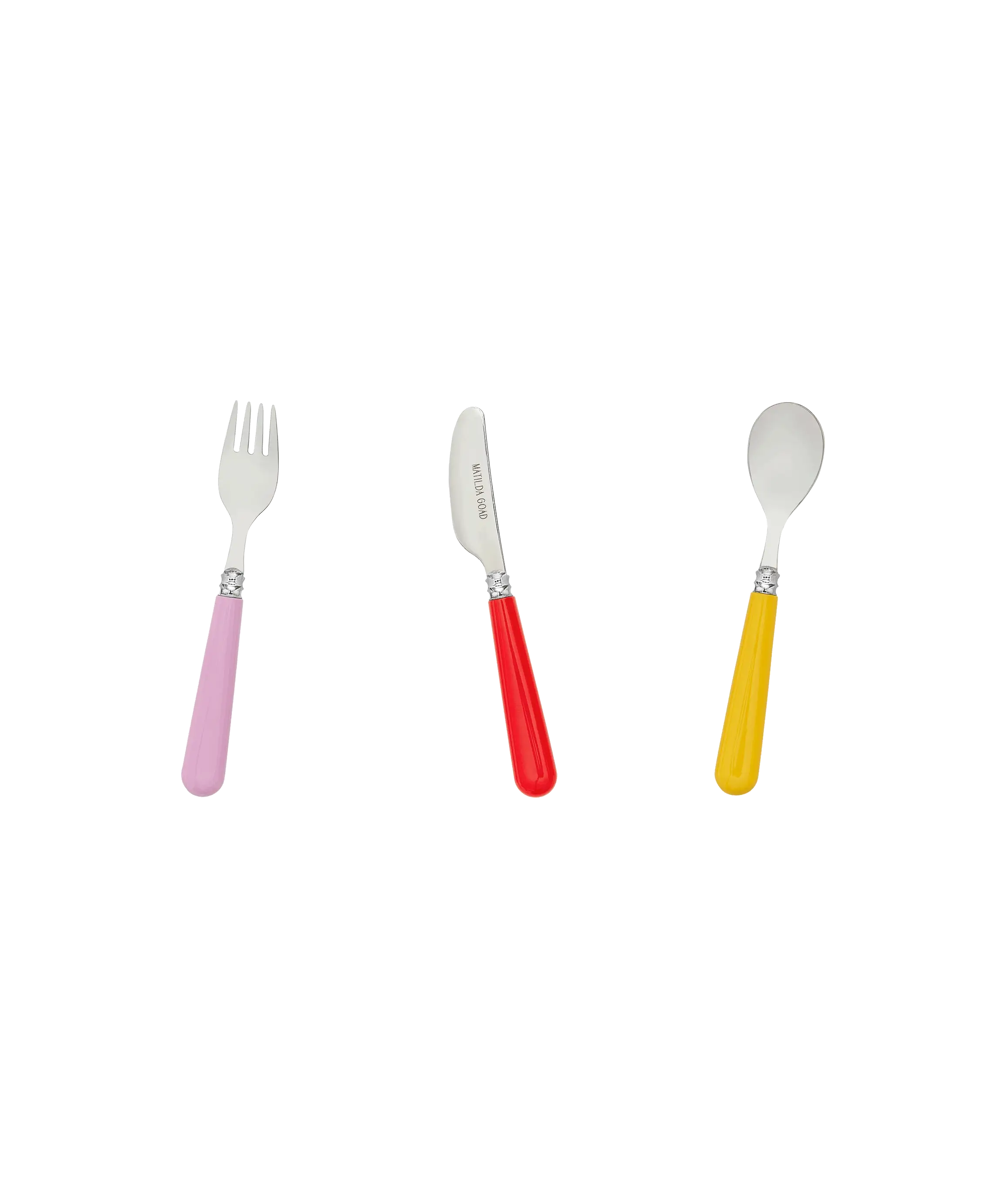 3 Piece Kids Cutlery Set, Reds - Image 4