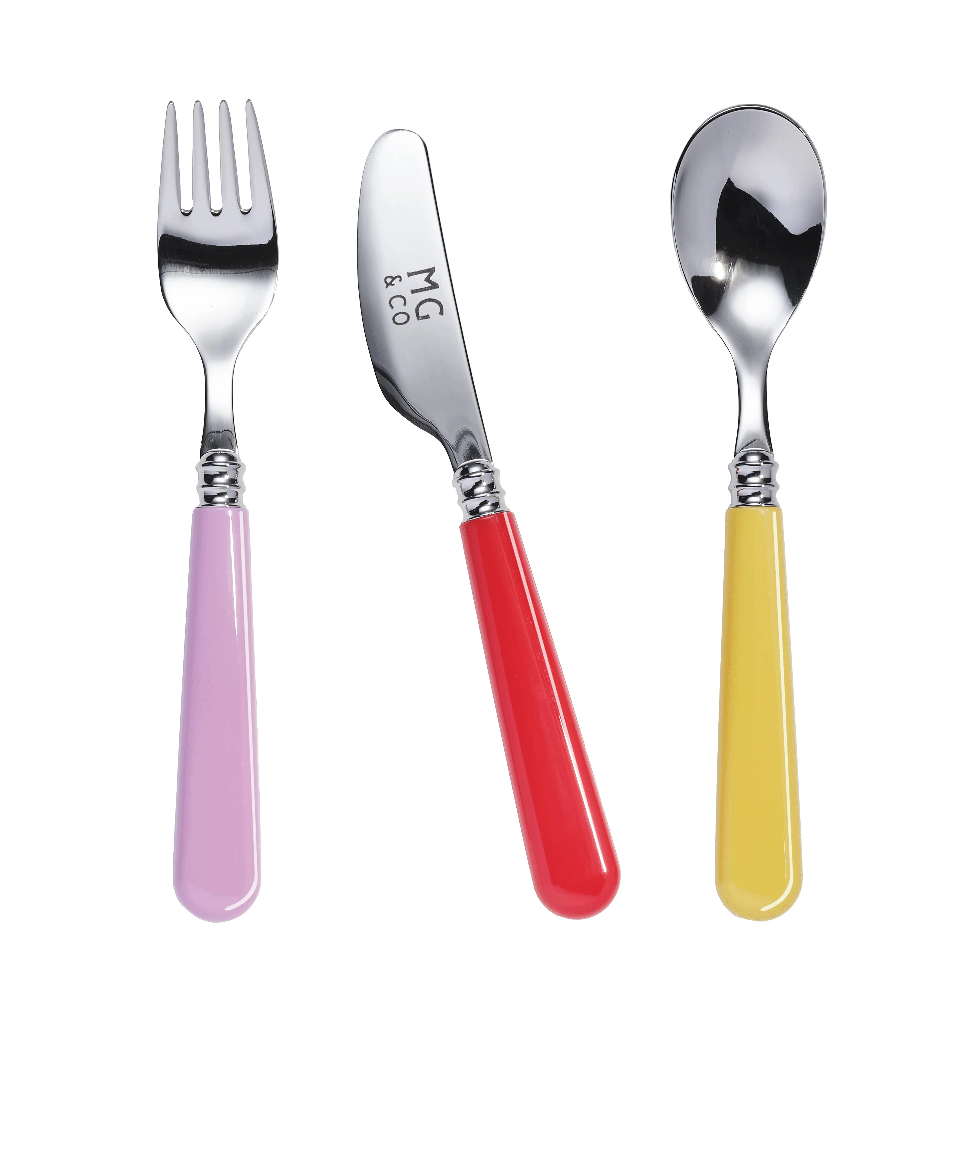 3 Piece Kids Cutlery Set, Reds - Image 5