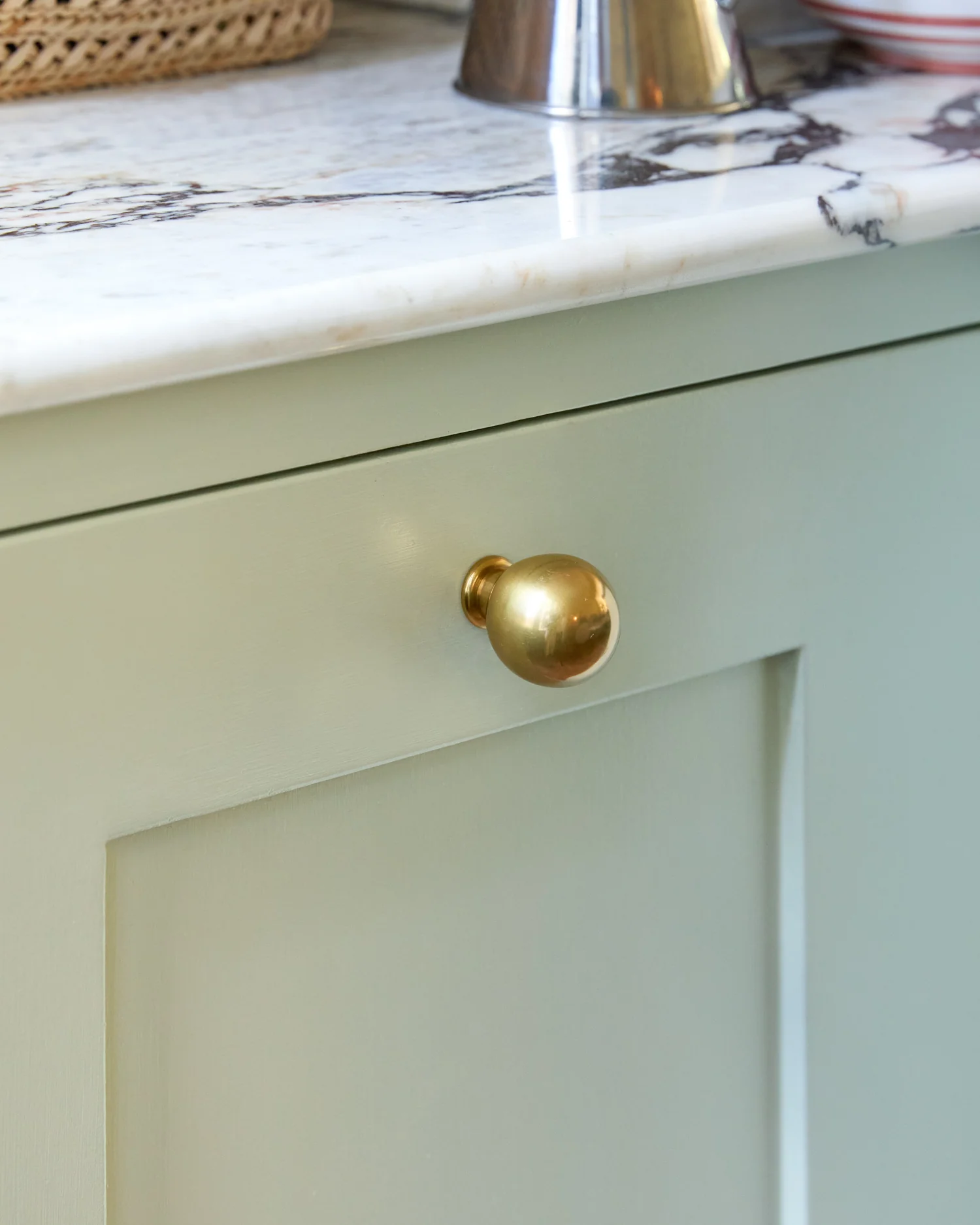 Aged Brass Knob - Image 3