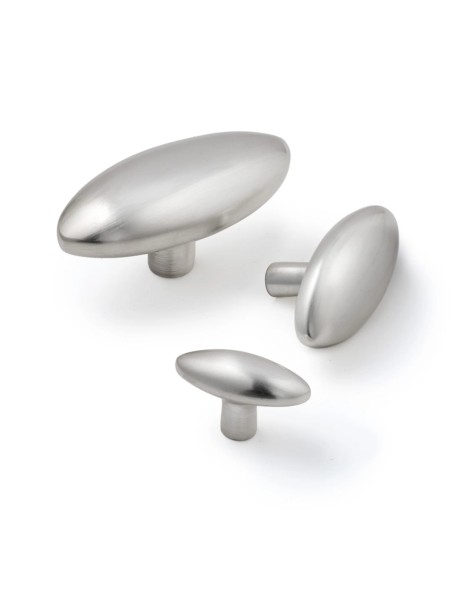 Brushed Nickel Oval Knob - Image 4