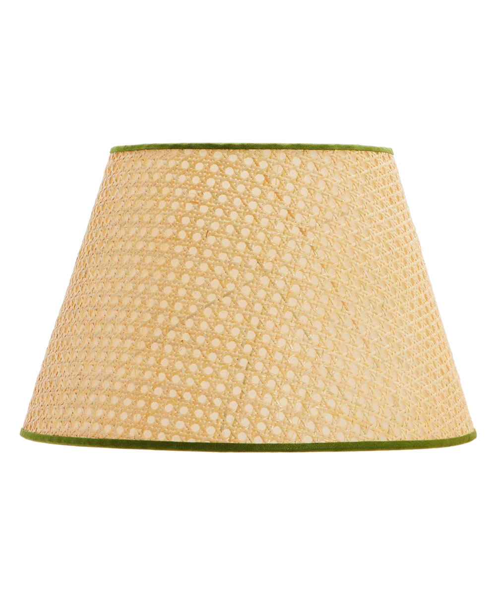 Cane Lampshade, Khaki Trim, Large - Image 3