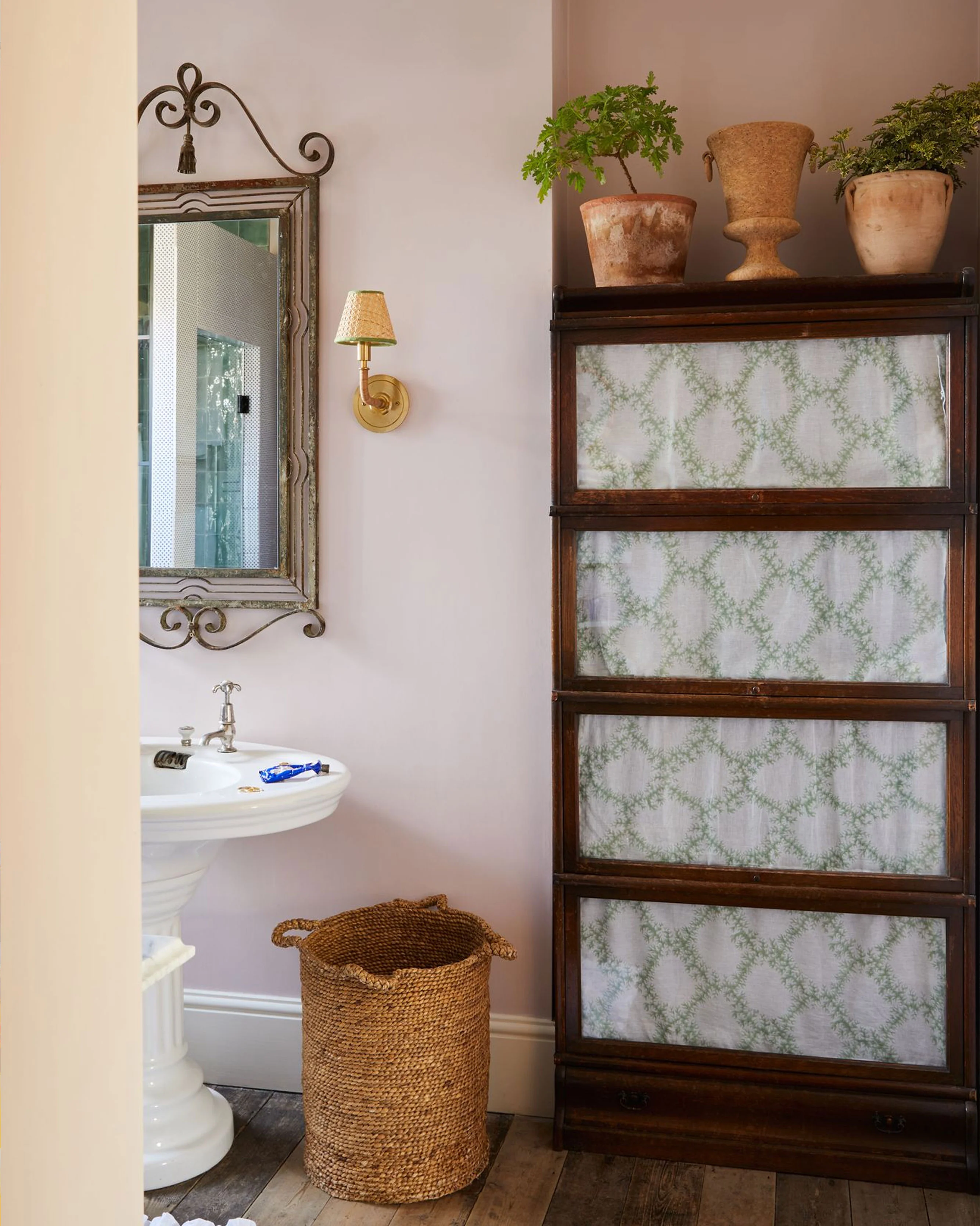 Cane Lampshade, Khaki Trim, Mini - Image 3