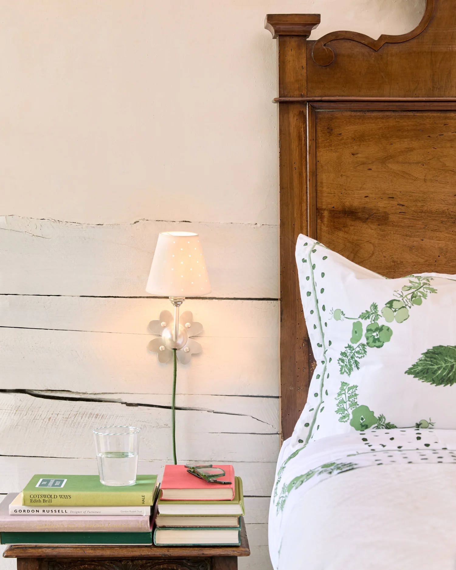 Clover Plug In Wall Light, Brushed Silver - Image 3