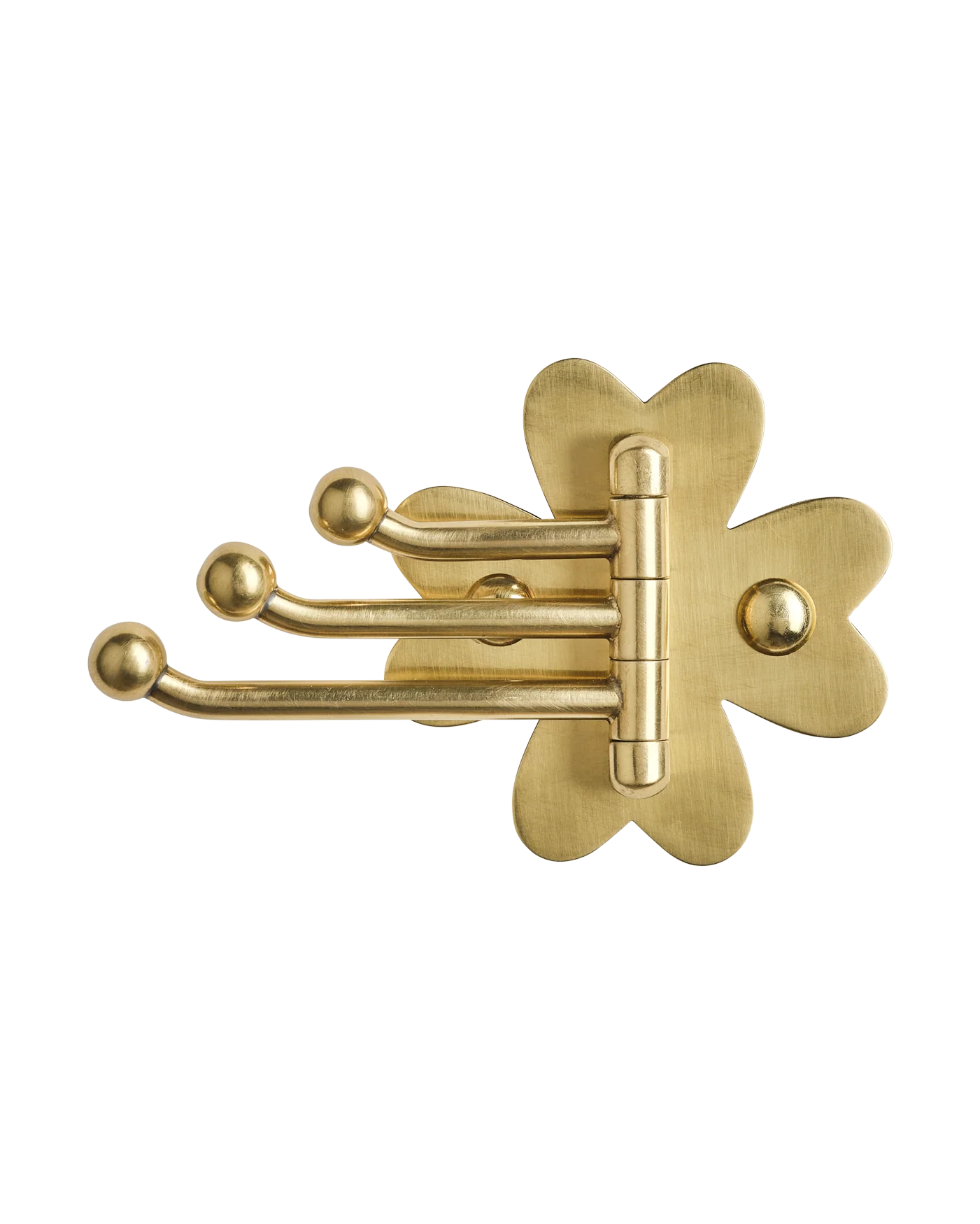 Clover Swing Arm Hook, Aged Brass - Image 5