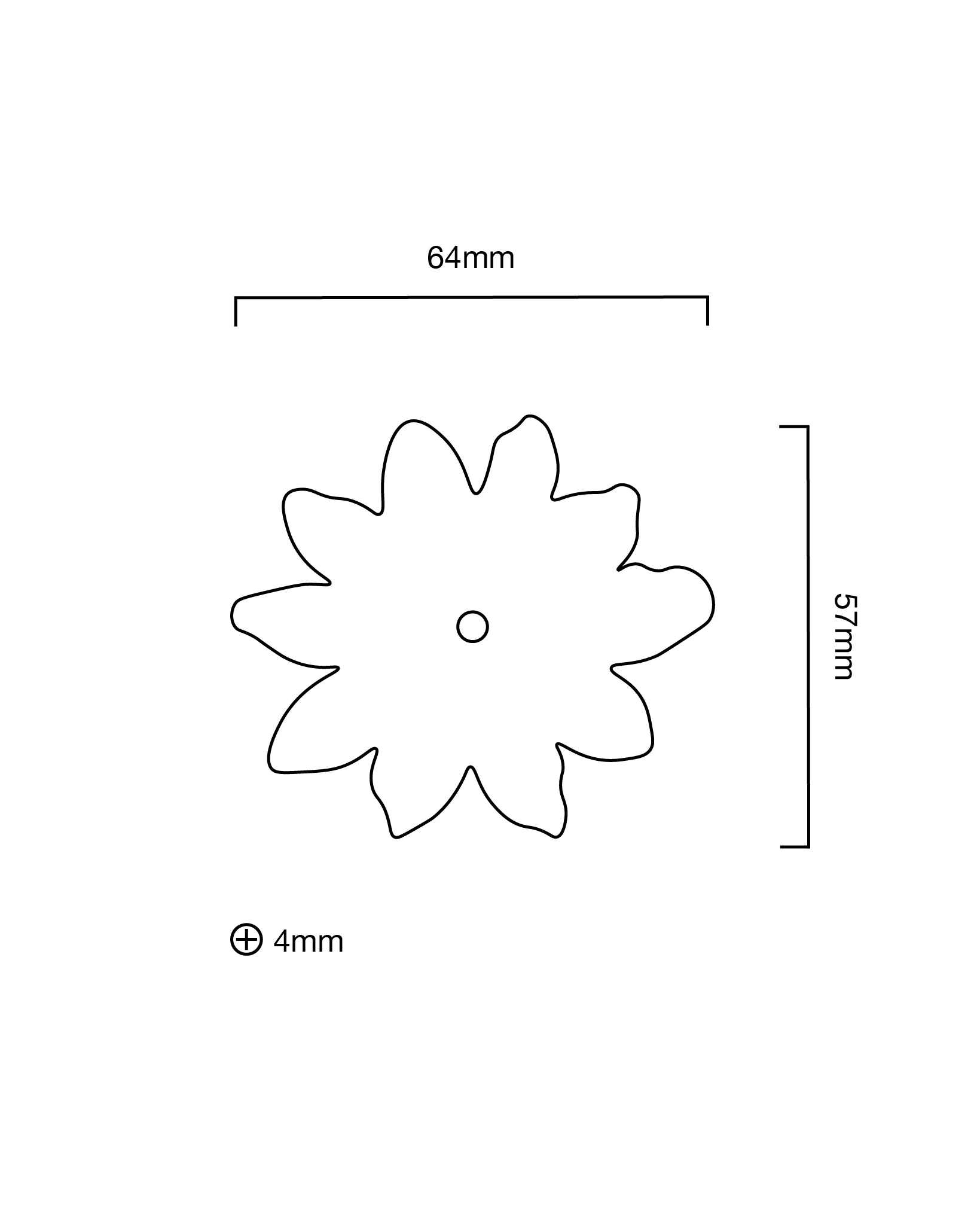 Flower Backplate, Blackened Bronze - Image 3
