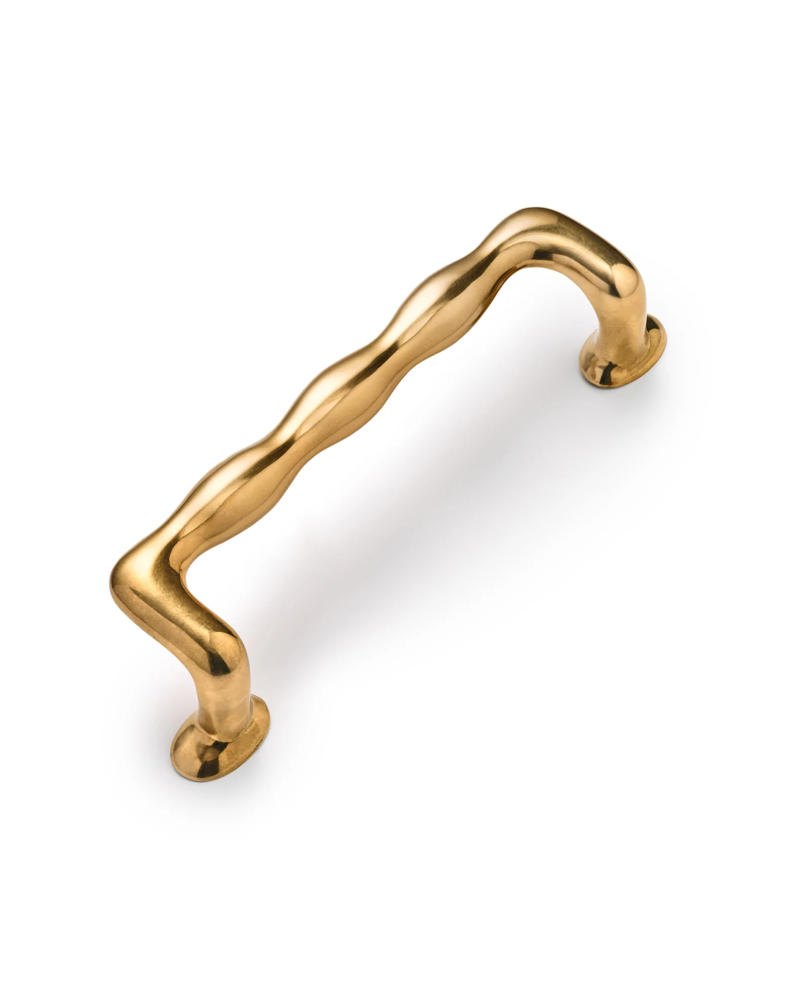 Jumbo Wave Handle, Aged Brass - Image 3
