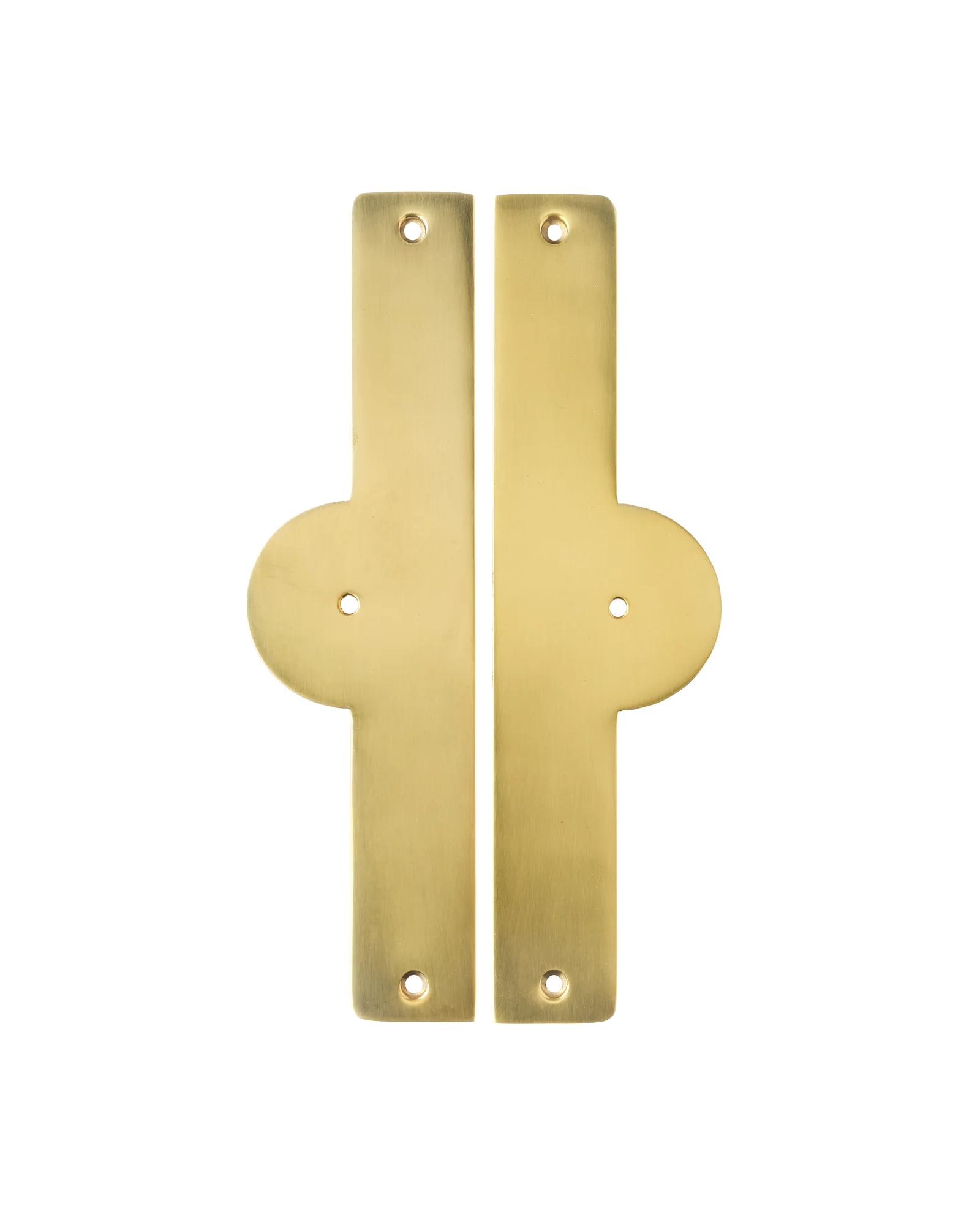 Pair of Arch Backplates, Aged Brass - Image 4