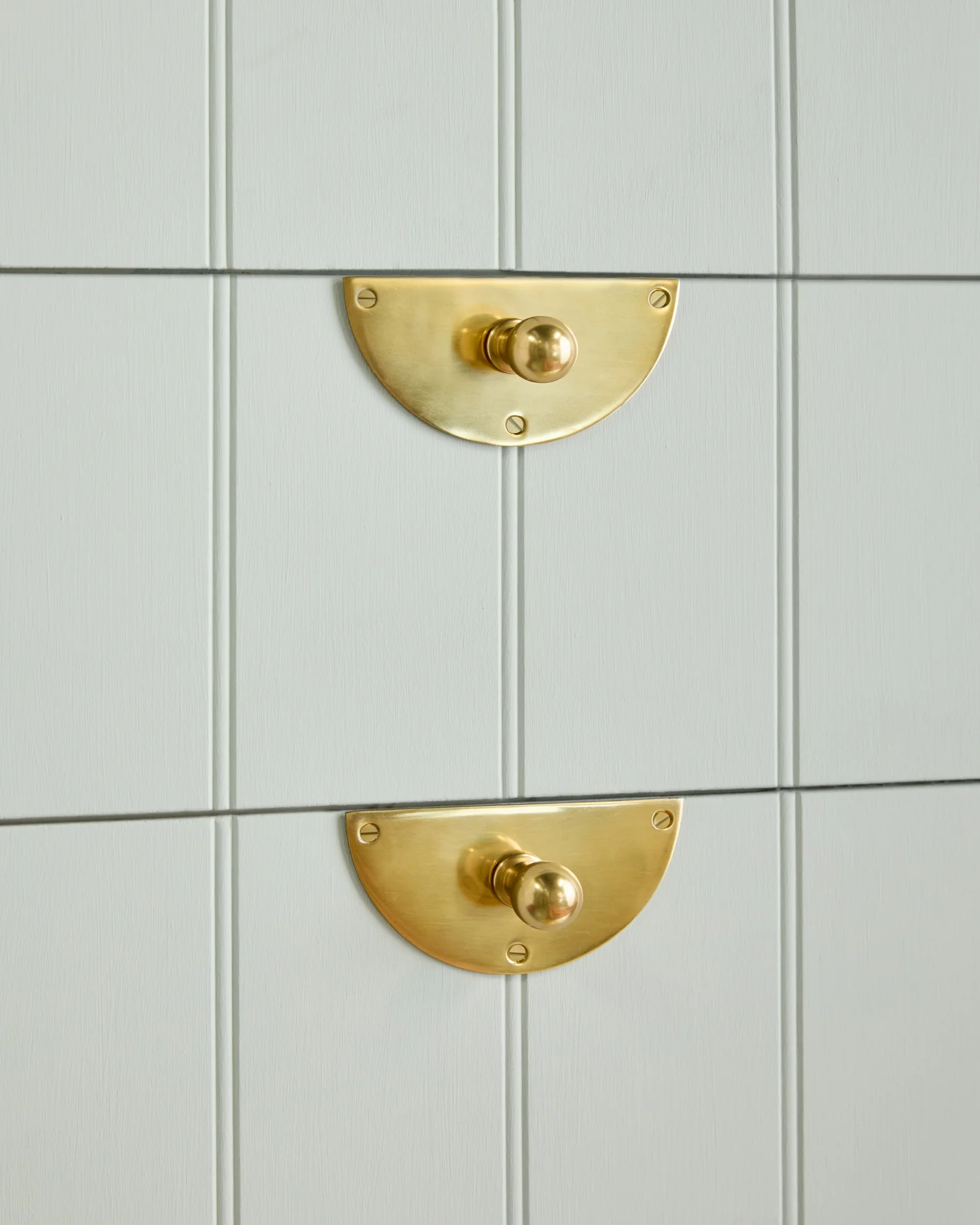 Pair of Circle Backplates, Aged Brass - Image 3