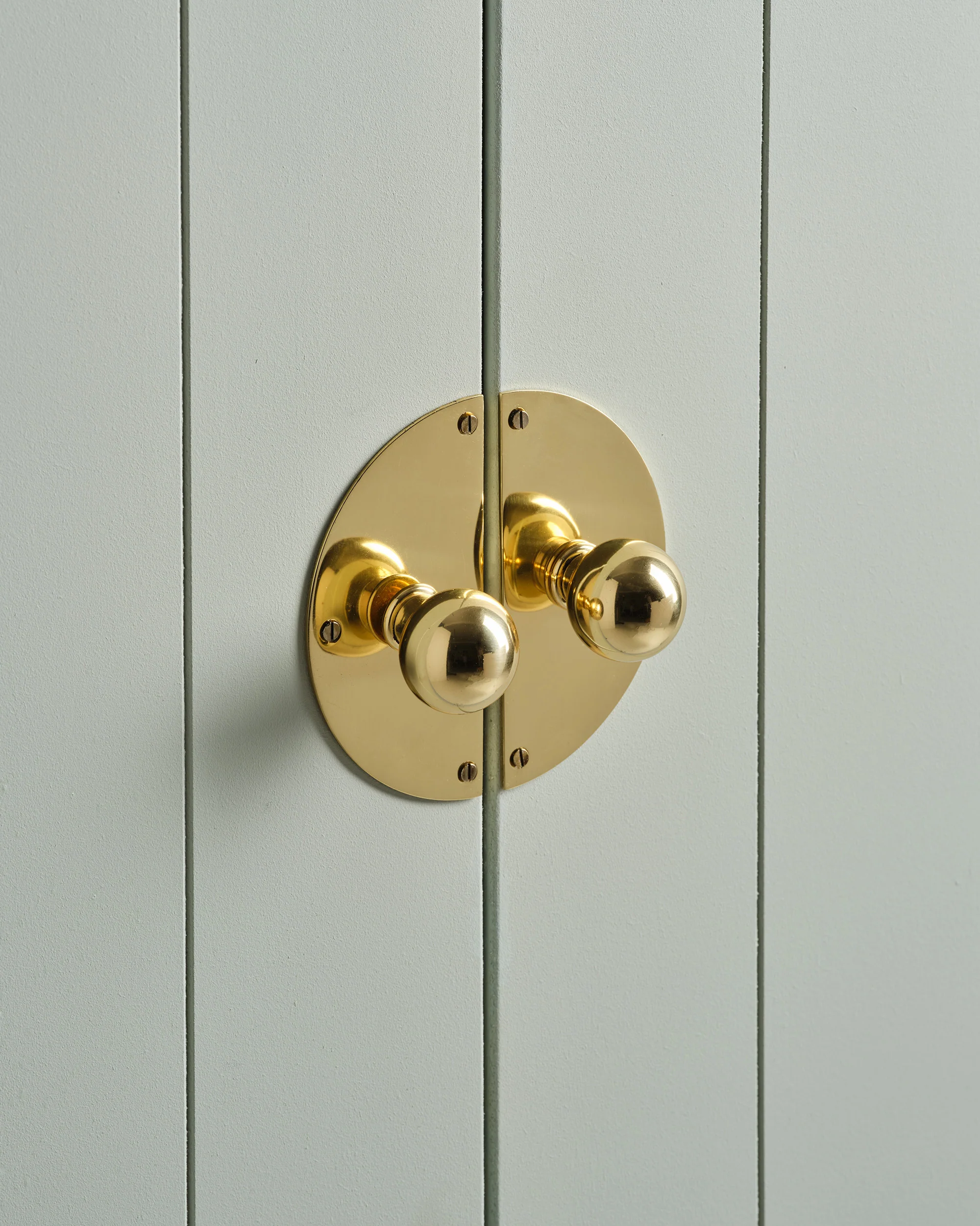 Pair of Circle Backplates, Polished Brass - Image 3