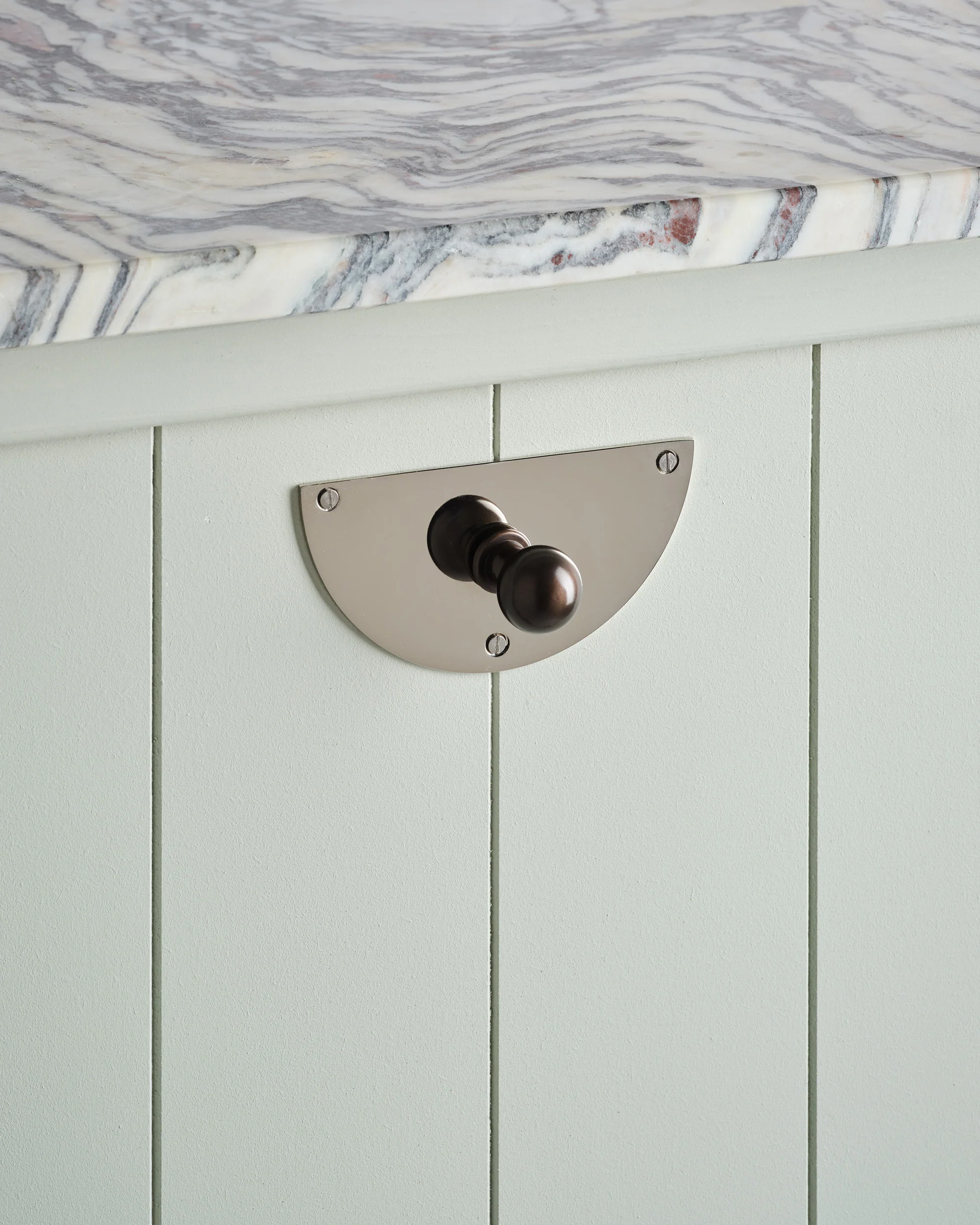 Pair of Circle Backplates, Polished Nickel - Image 4