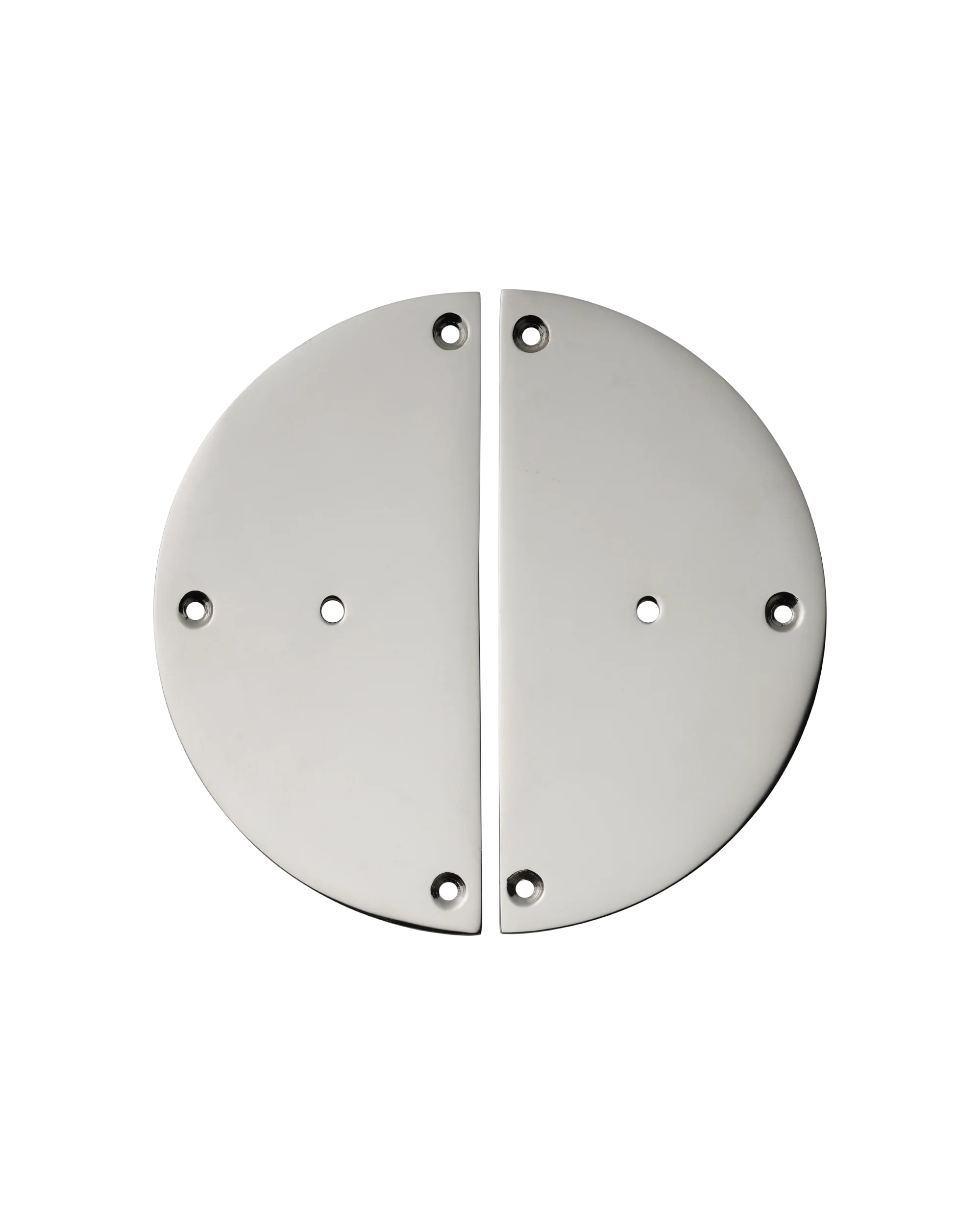 Pair of Circle Backplates, Polished Nickel - Image 6