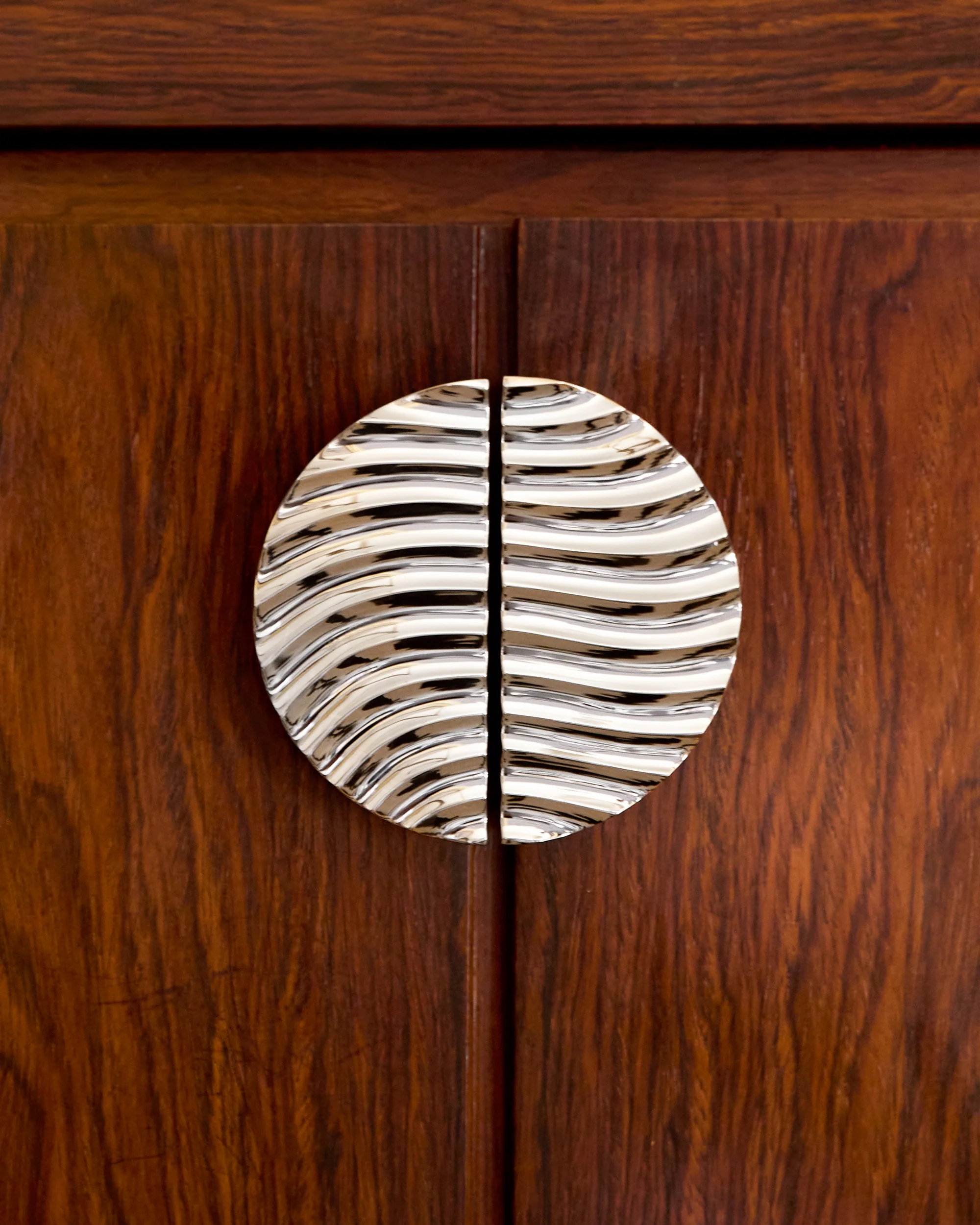 Pair of Medano Pulls, Polished Nickel - Image 4