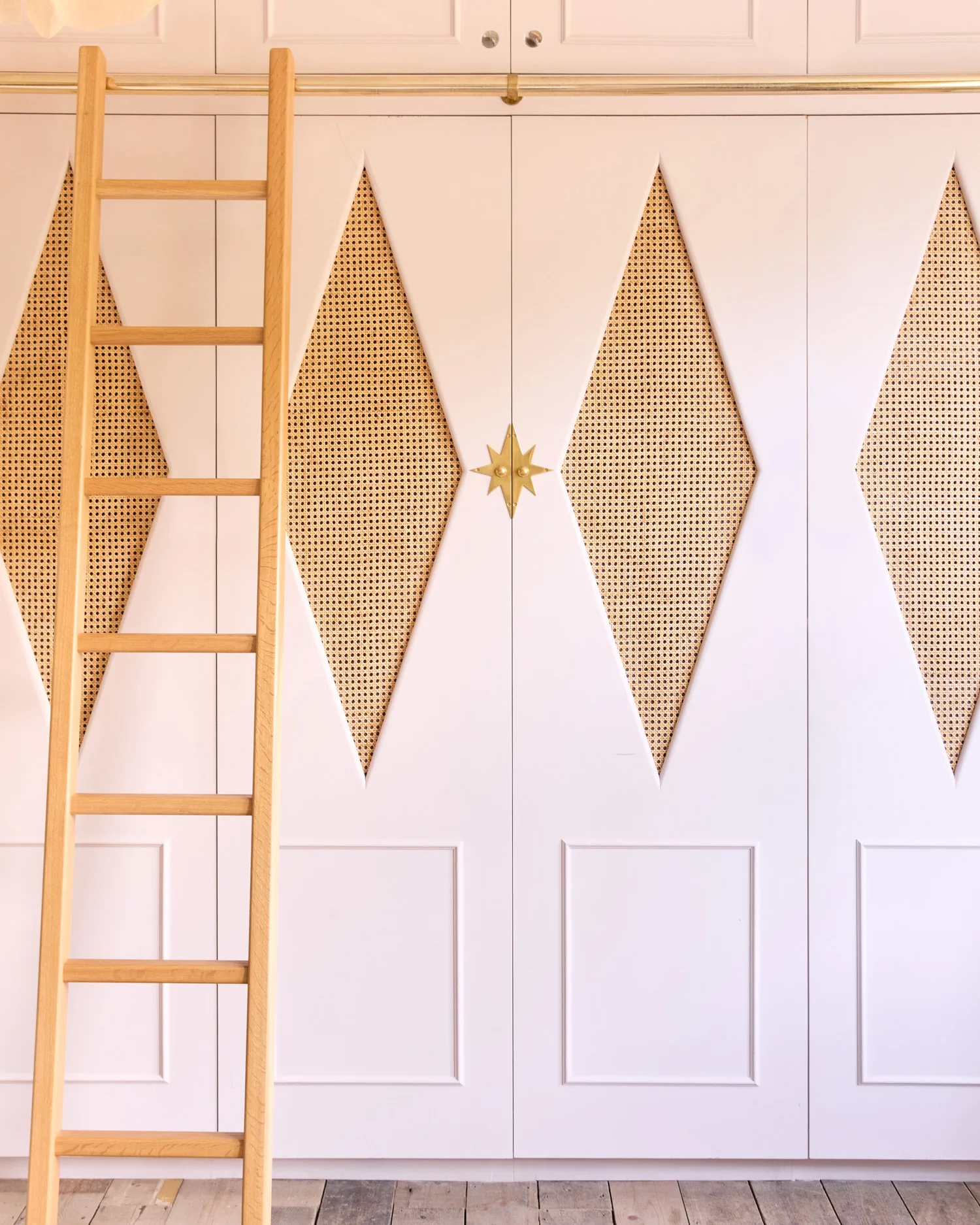 Pair of Star Backplates, Aged Brass - Image 3