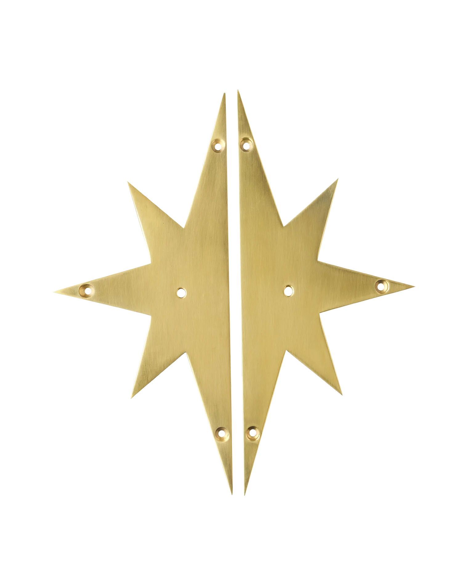 Pair of Star Backplates, Aged Brass - Image 4