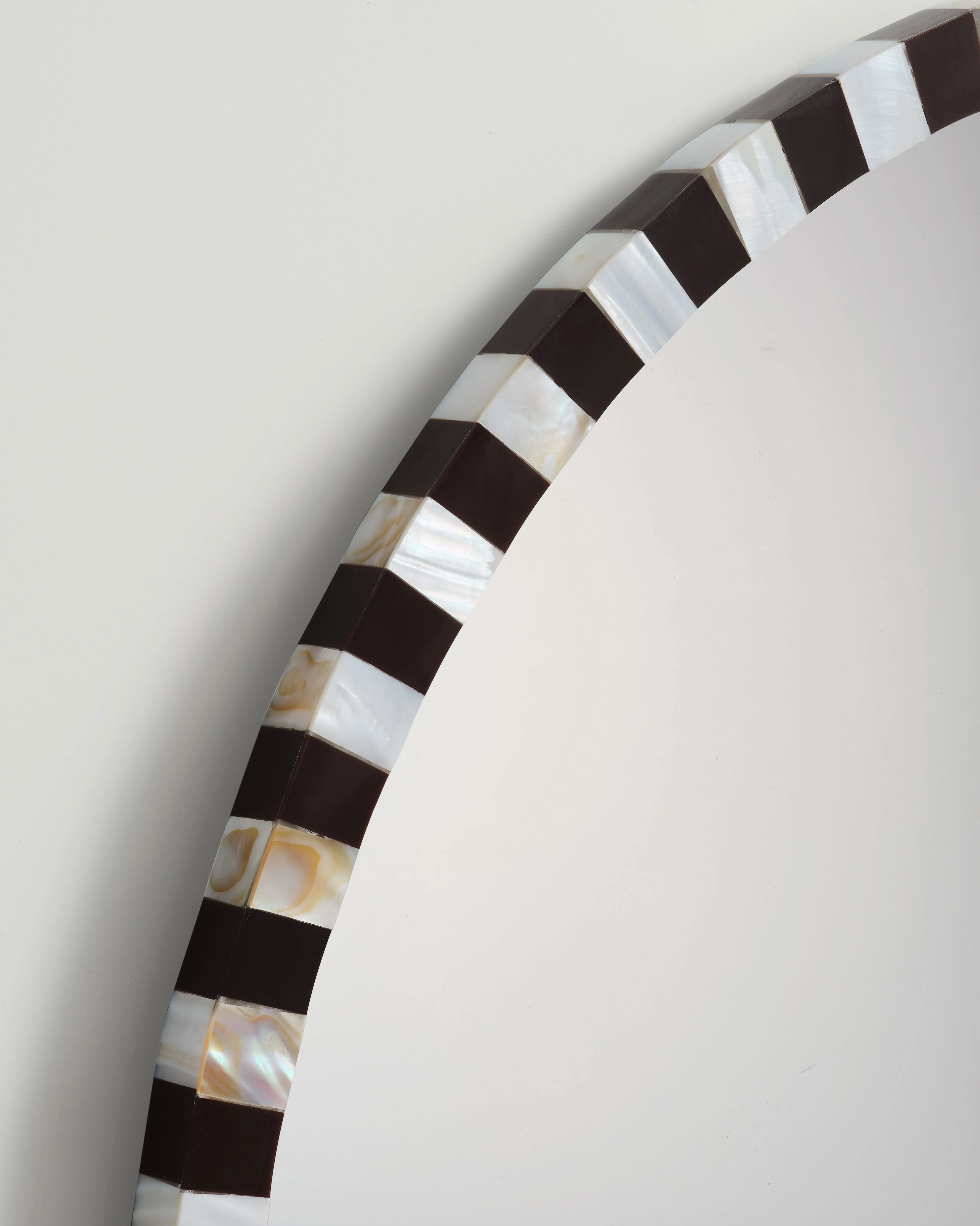 Pearl Oval Mirror, Chocolate - Image 5