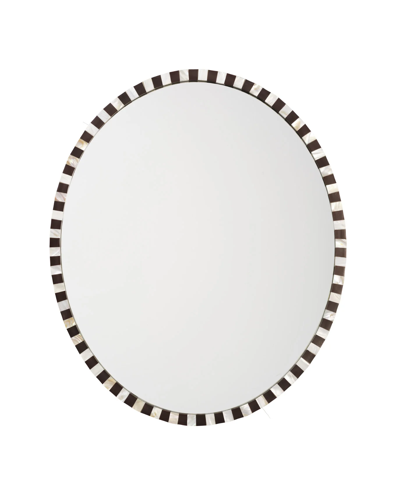 Pearl Oval Mirror, Chocolate - Image 8