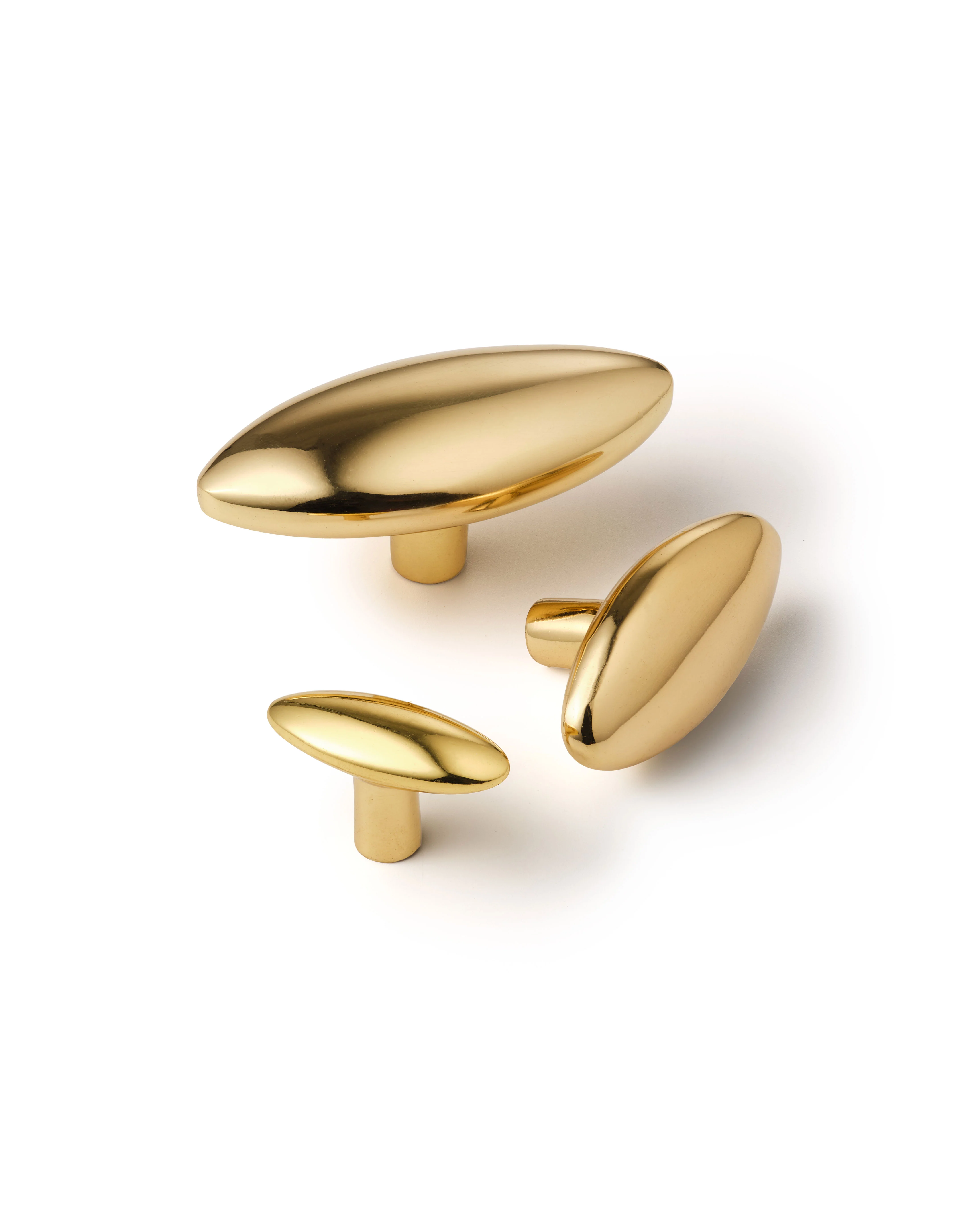 Polished Brass Oval Knob - Image 5