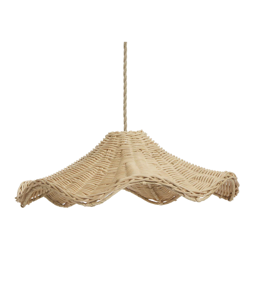 Rattan Wave Pendant Shade, Natural - Image 3