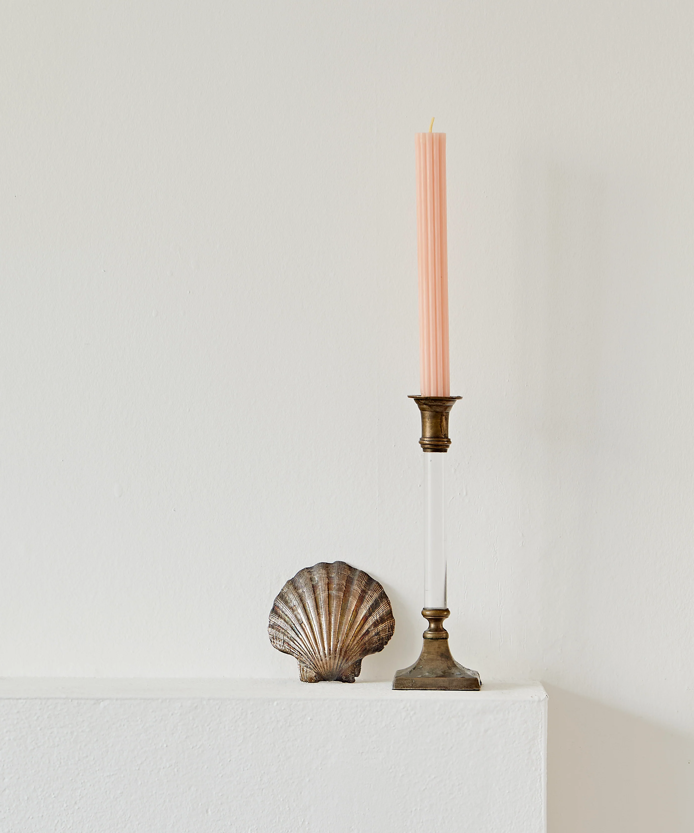 Ribbed Beeswax Candles Pack, Rose - Image 3