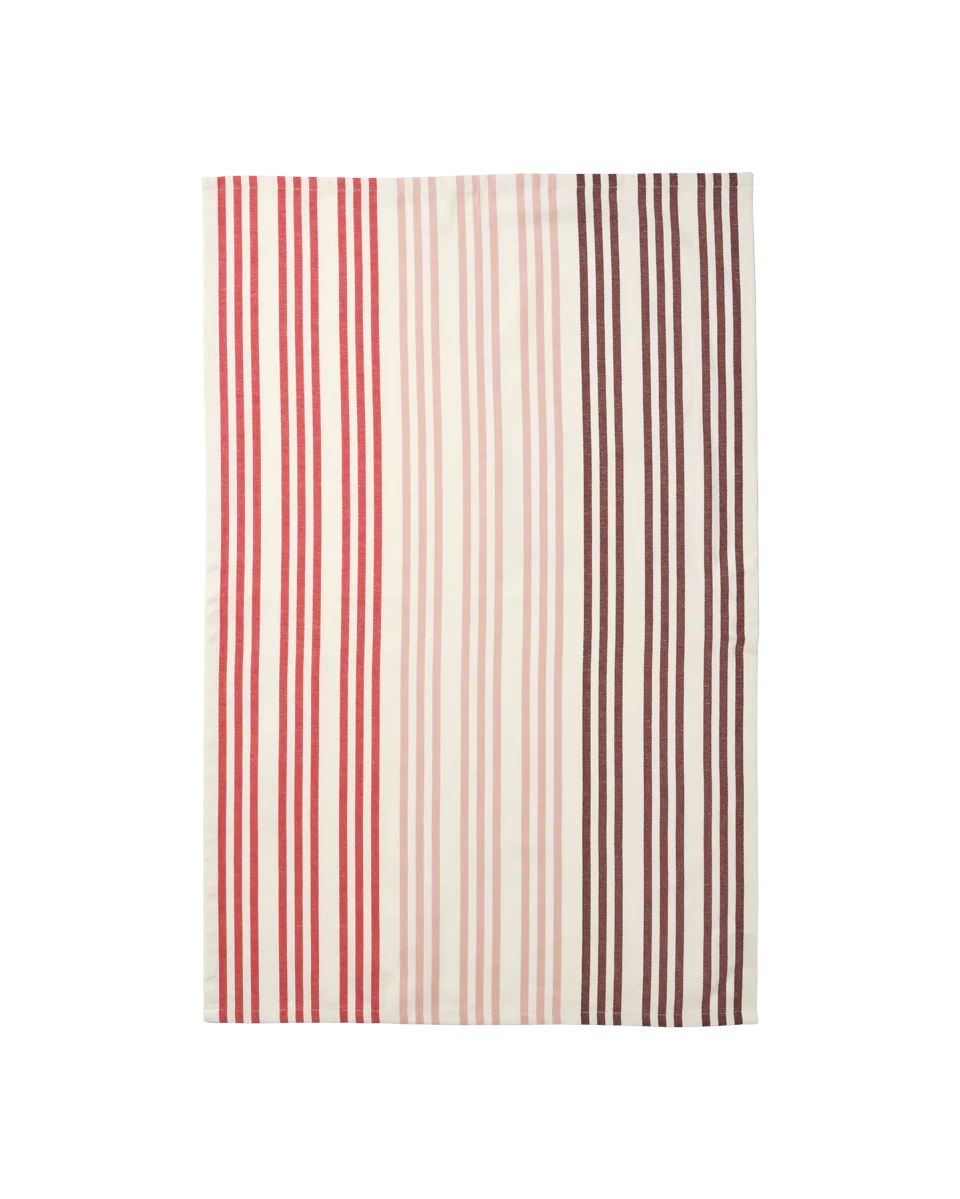 Stripe Tea Towel Set, Reds - Image 3