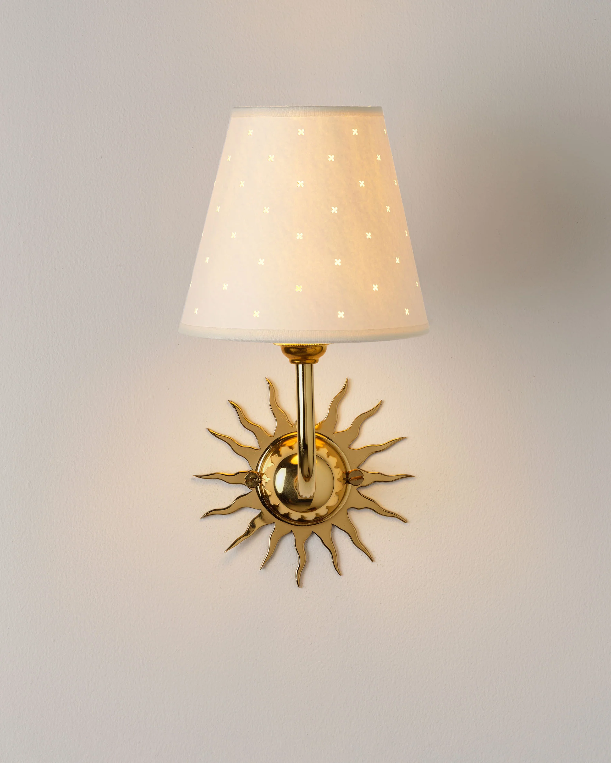 Sunburst Wall Light, Polished Brass - Image 4