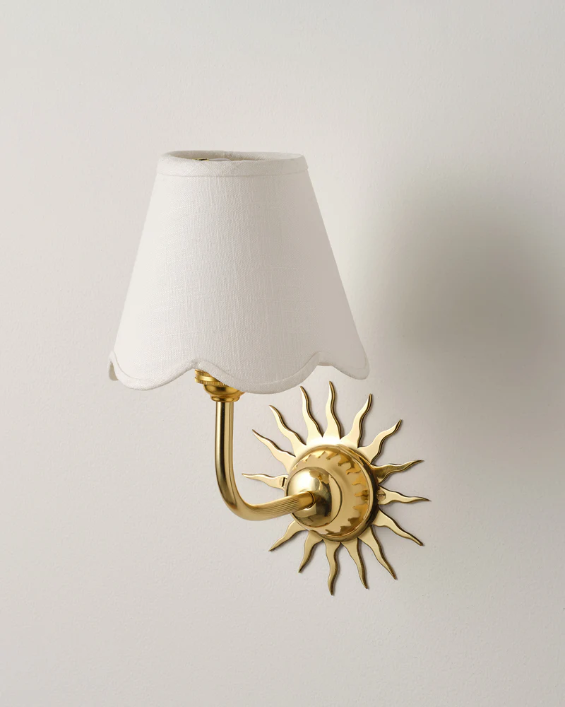 Sunburst Wall Light, Polished Brass - Image 5